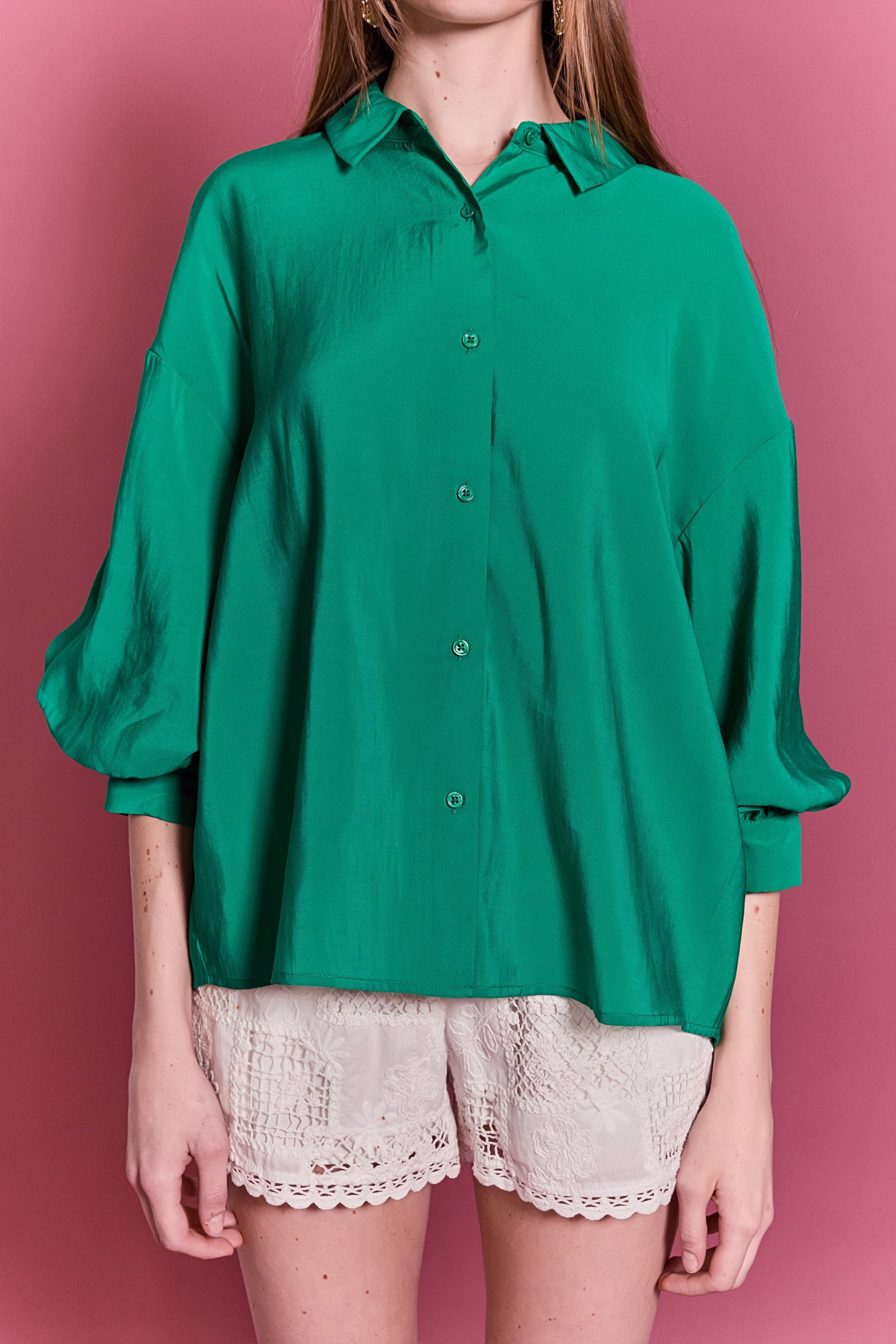 ENGLISH FACTORY - Balloon Sleeve Blouse - TOPS available at Objectrare