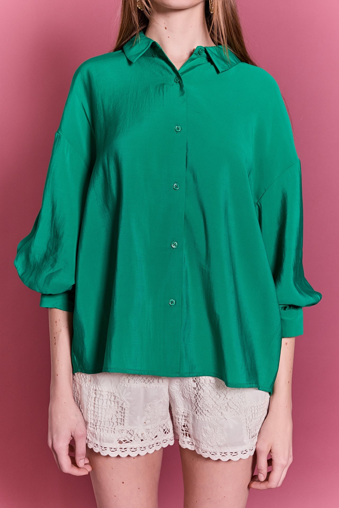 ENGLISH FACTORY - Balloon Sleeve Blouse - SHIRTS & BLOUSES available at Objectrare