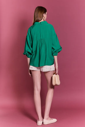 ENGLISH FACTORY - Balloon Sleeve Blouse - SHIRTS & BLOUSES available at Objectrare