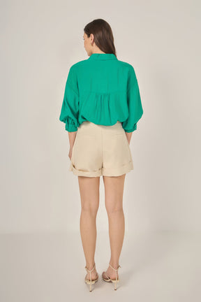 ENGLISH FACTORY - Balloon Sleeve Blouse - SHIRTS & BLOUSES available at Objectrare