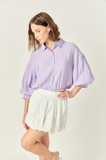 ENGLISH FACTORY - Balloon Sleeve Blouse - SHIRTS & BLOUSES available at Objectrare