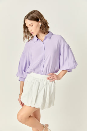 ENGLISH FACTORY - Balloon Sleeve Blouse - SHIRTS & BLOUSES available at Objectrare