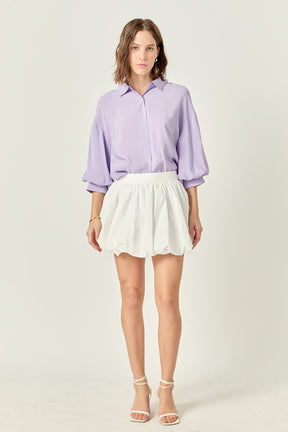 ENGLISH FACTORY - Balloon Sleeve Blouse - SHIRTS & BLOUSES available at Objectrare