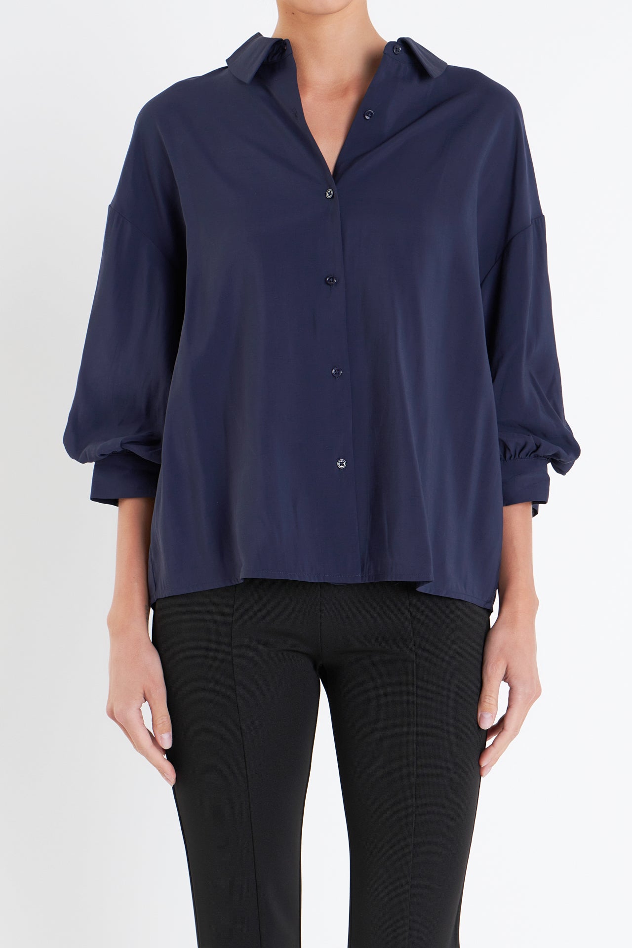 ENGLISH FACTORY - Balloon Sleeve Shirt - SHIRTS & BLOUSES available at Objectrare