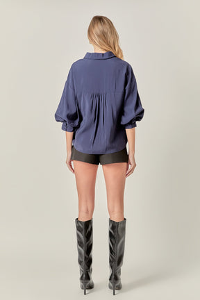 ENGLISH FACTORY - Balloon Sleeve Blouse - TOPS available at Objectrare