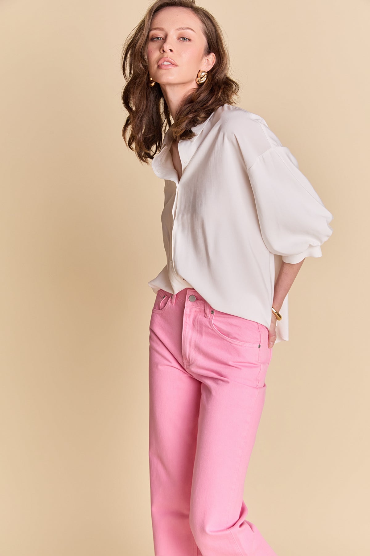 ENGLISH FACTORY - Balloon Sleeve Blouse - SHIRTS & BLOUSES available at Objectrare