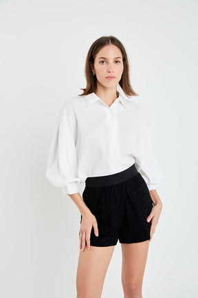 ENGLISH FACTORY - English Factory - Balloon Sleeve Blouse - SHIRTS & BLOUSES available at Objectrare