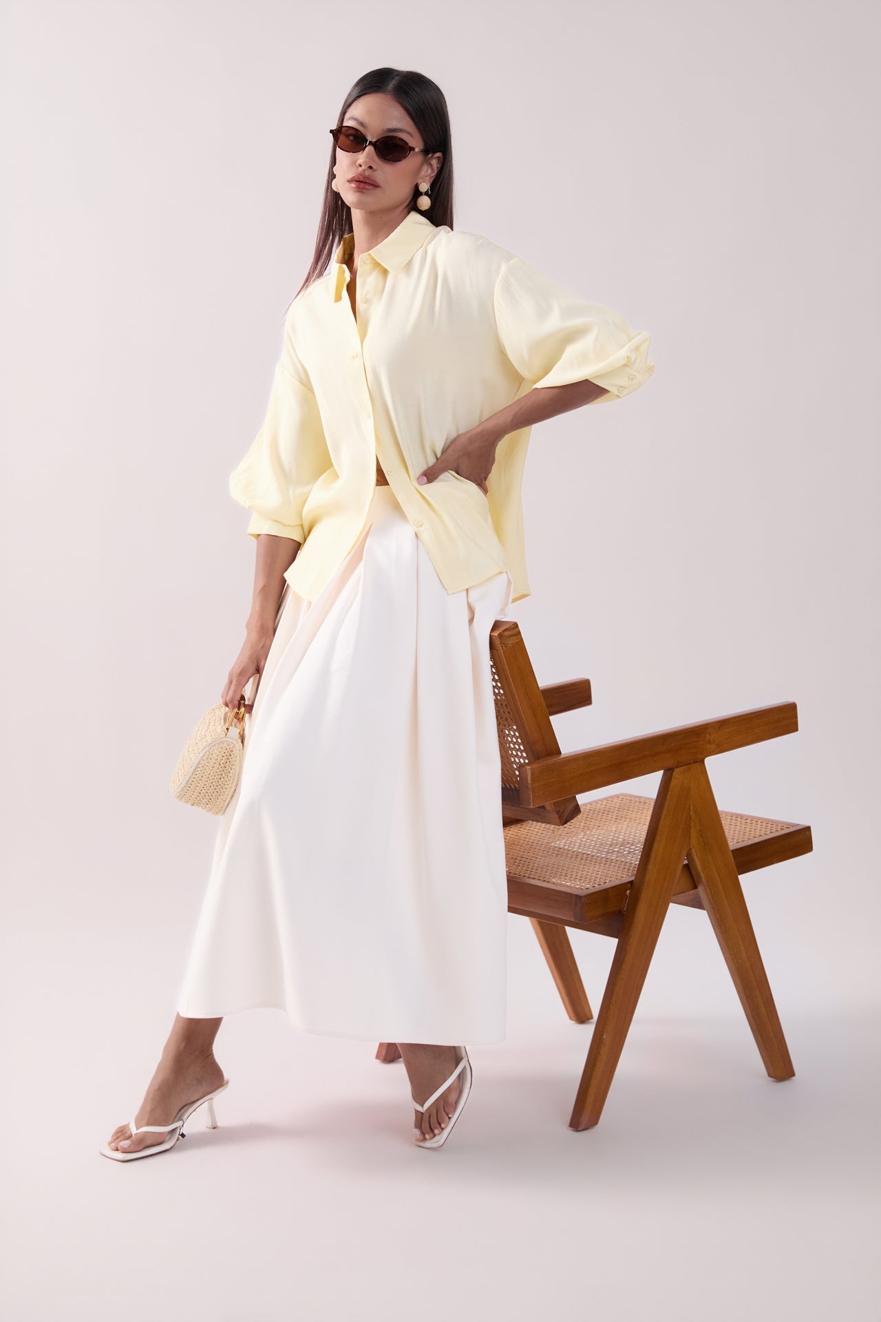 ENGLISH FACTORY - Balloon Sleeve Blouse - SHIRTS & BLOUSES available at Objectrare