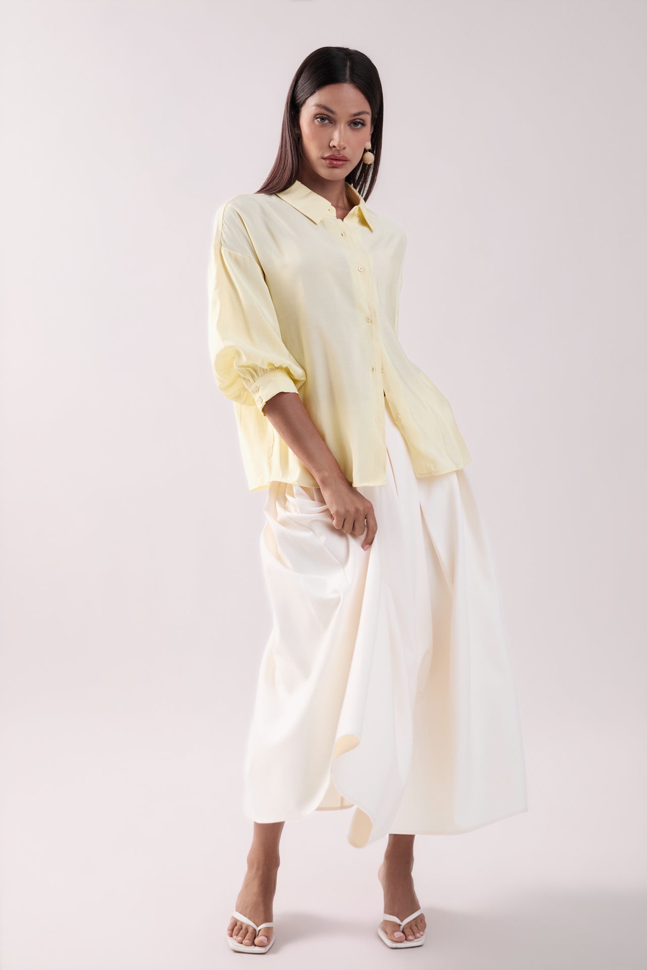 ENGLISH FACTORY - Balloon Sleeve Blouse - SHIRTS & BLOUSES available at Objectrare