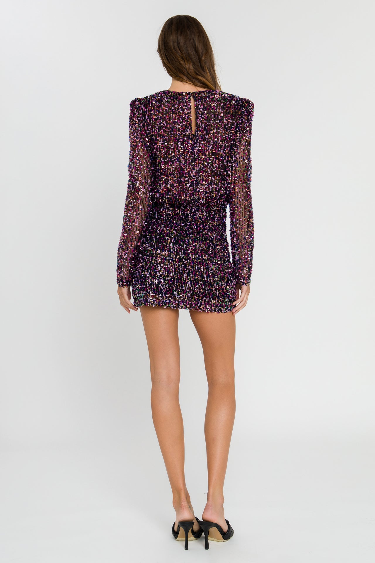 ENDLESS ROSE - Multi Sequin Mini Skirt - SKIRTS available at Objectrare