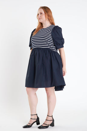 ENGLISH FACTORY - High Low Knit Combo Dress - DRESSES available at Objectrare
