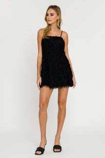 ENDLESS ROSE - Fringed Flare Mini Dress - DRESSES available at Objectrare