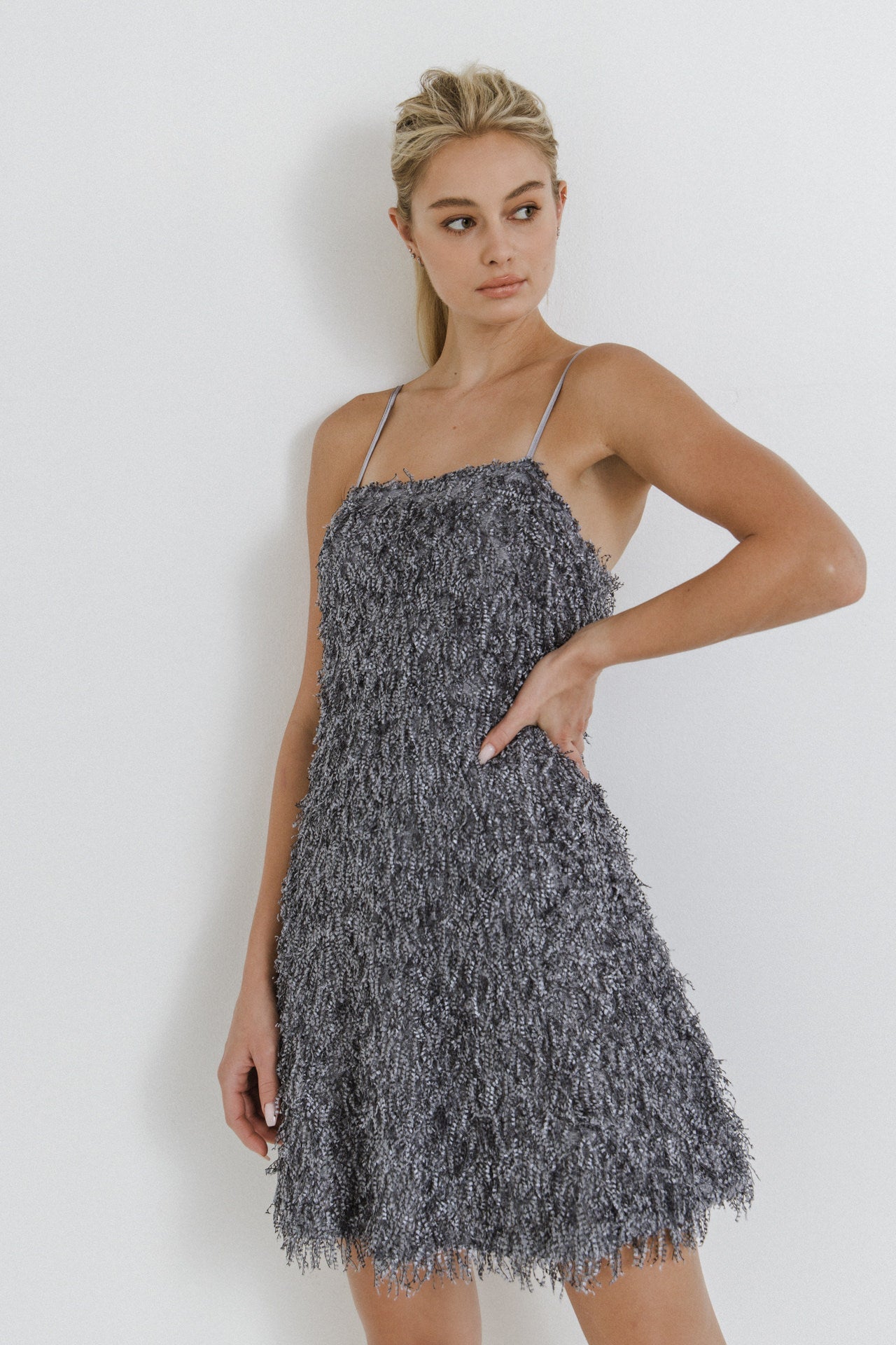 ENDLESS ROSE - Fringed Flare Mini Dress - DRESSES available at Objectrare