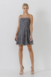 ENDLESS ROSE - Fringed Flare Mini Dress - DRESSES available at Objectrare