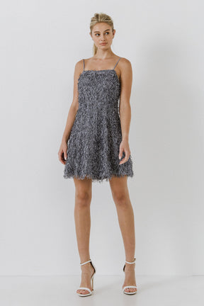 ENDLESS ROSE - Fringed Flare Mini Dress - DRESSES available at Objectrare