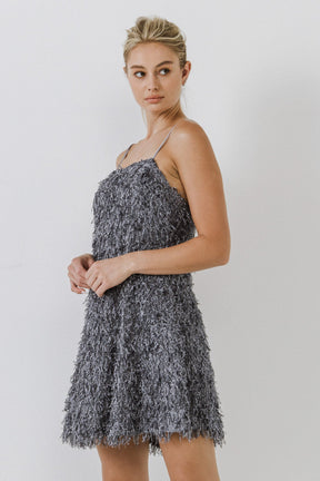 ENDLESS ROSE - Fringed Flare Mini Dress - DRESSES available at Objectrare