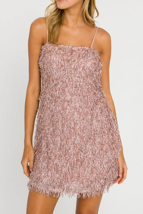 ENDLESS ROSE - Fringed Flare Mini Dress - DRESSES available at Objectrare