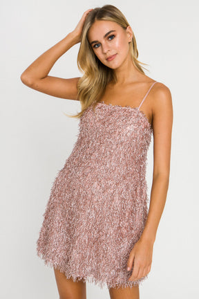 ENDLESS ROSE - Endless Rose - Fringed Flare Mini Dress - DRESSES available at Objectrare