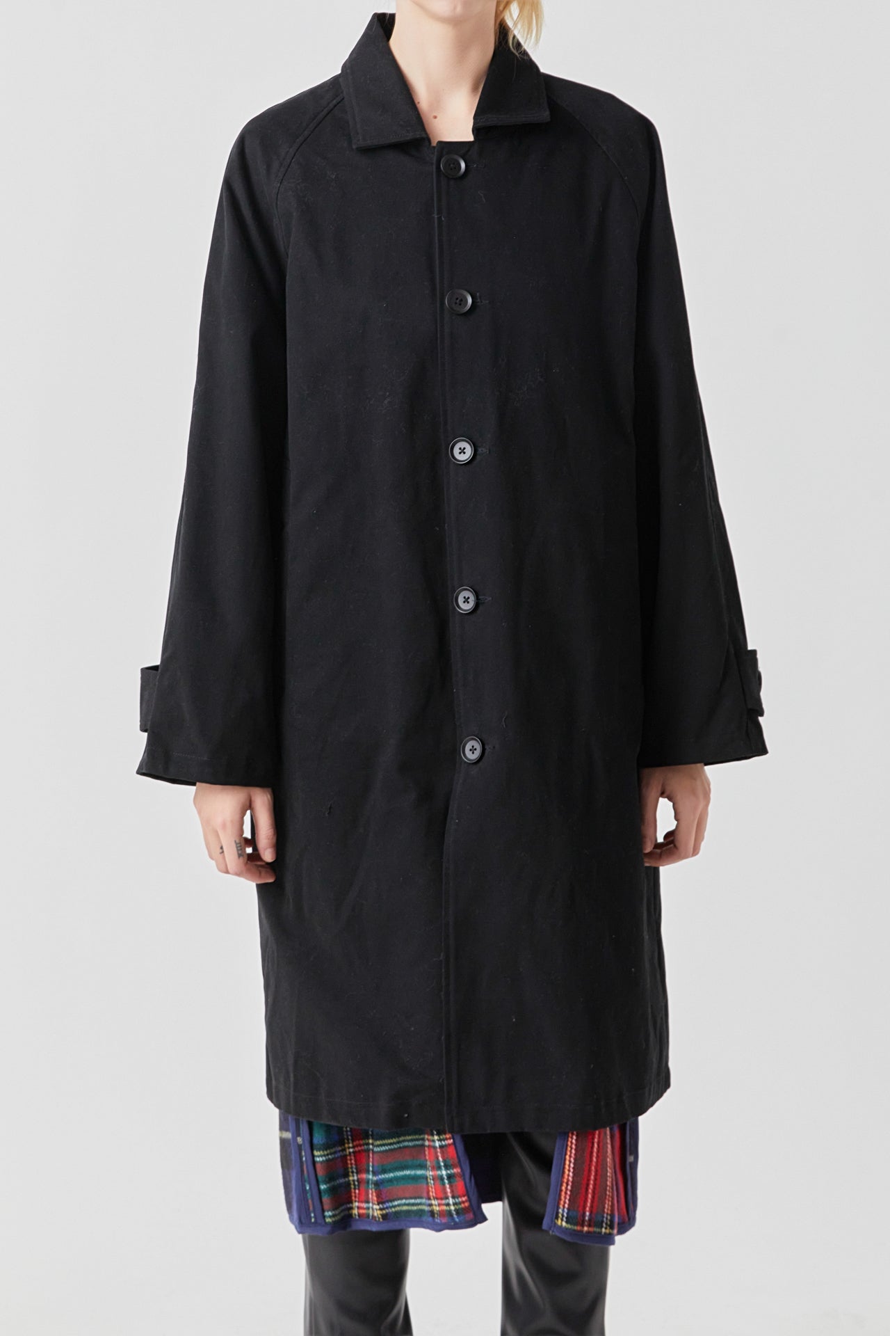 Grey Lab - Reversible Check Long Coat