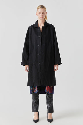 Grey Lab - Reversible Check Long Coat