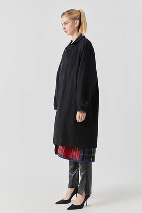 Grey Lab - Reversible Check Long Coat