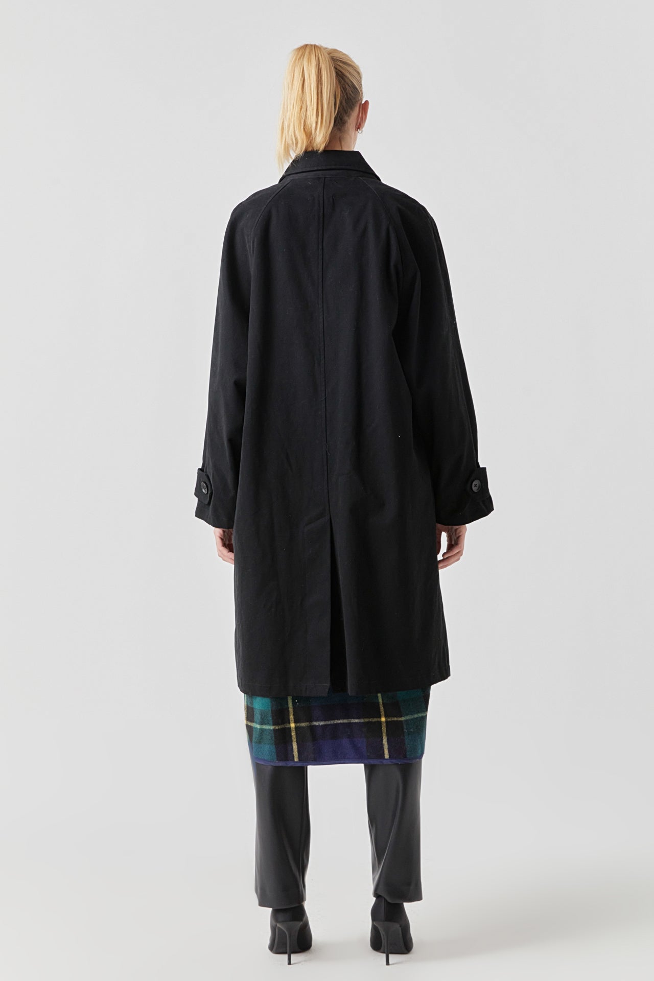 Grey Lab - Reversible Check Long Coat