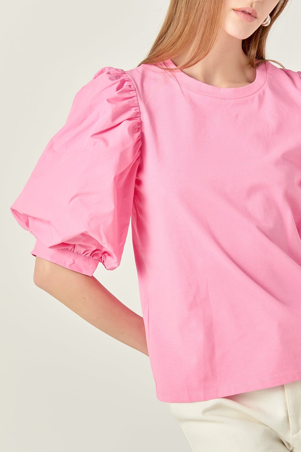 Poplin Sleeve Combo T-shirts