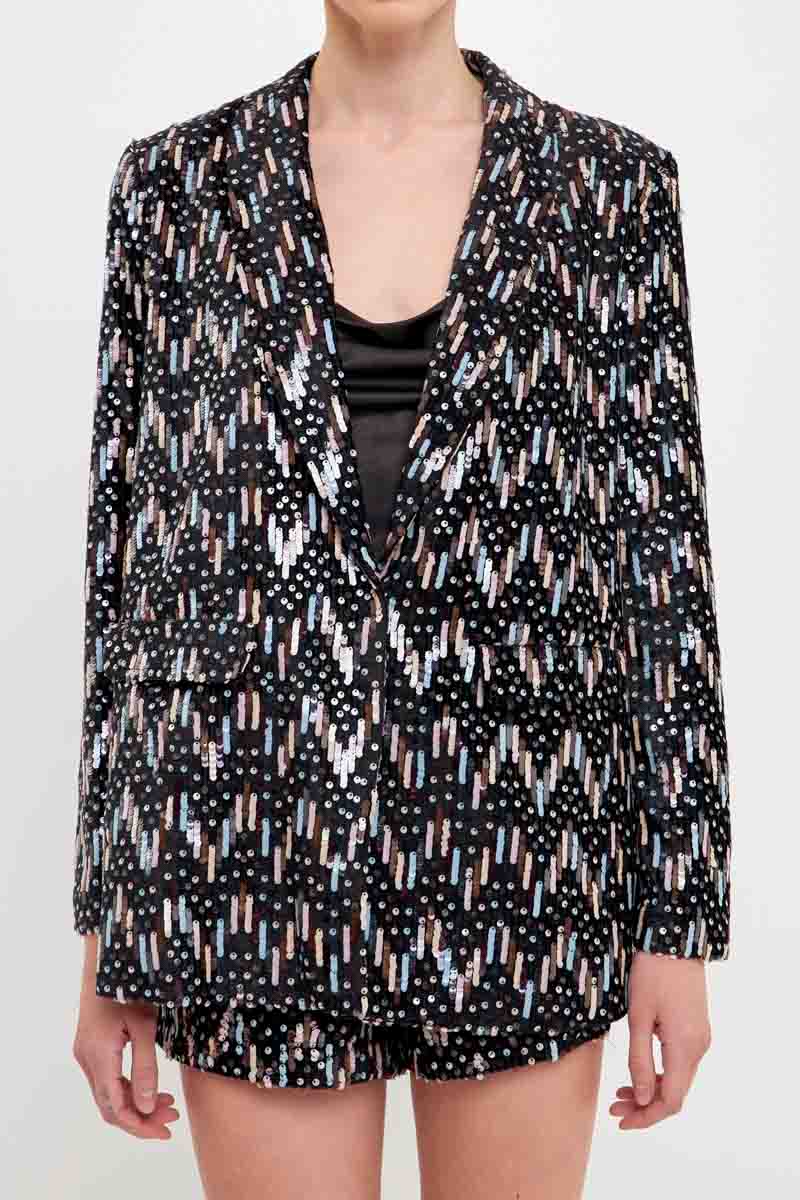 ENDLESS ROSE - Sequin Blazer - BLAZERS available at Objectrare