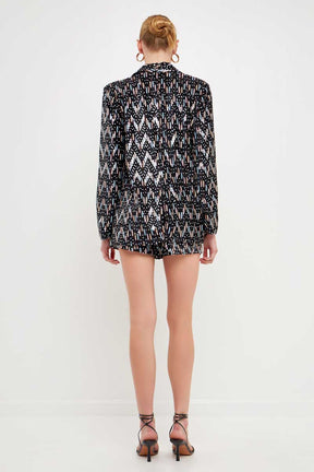 ENDLESS ROSE - Sequin Blazer - BLAZERS available at Objectrare