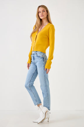 ENGLISH FACTORY - Heart Button Knit Cardigan - SWEATERS & KNITS available at Objectrare