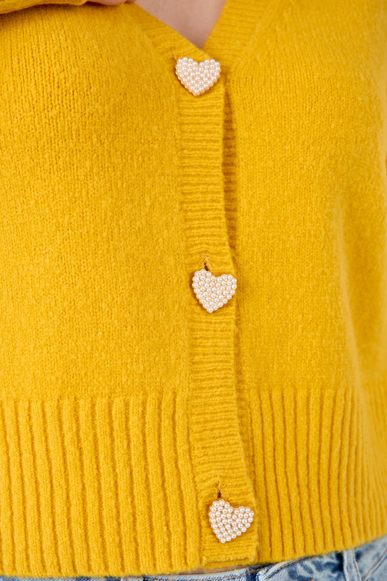 ENGLISH FACTORY - Heart Button Knit Cardigan - SWEATERS & KNITS available at Objectrare