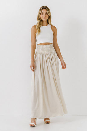 ENDLESS ROSE - Elastic Waist Maxi Skirt - SKIRTS available at Objectrare