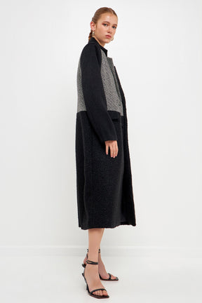 ENGLISH FACTORY - Mixed Media Long Coat - COATS available at Objectrare