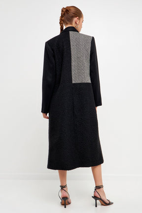 ENGLISH FACTORY - Mixed Media Long Coat - COATS available at Objectrare