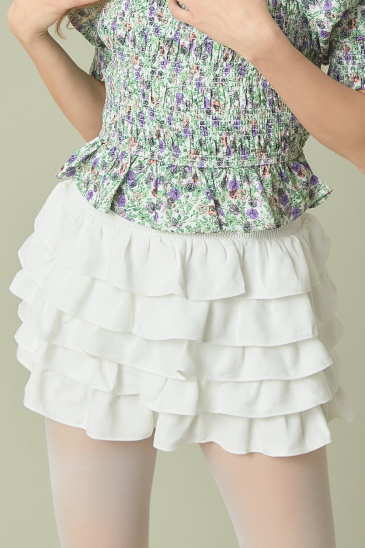 ENDLESS ROSE - Endless Rose - Tiered Ruffle Mini Skirt - SKIRTS available at Objectrare