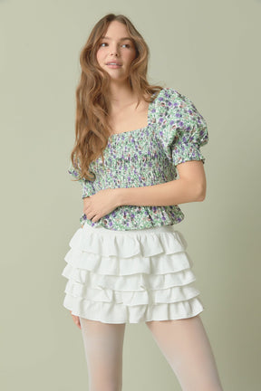 ENDLESS ROSE - Endless Rose - Tiered Ruffle Mini Skirt - SKIRTS available at Objectrare