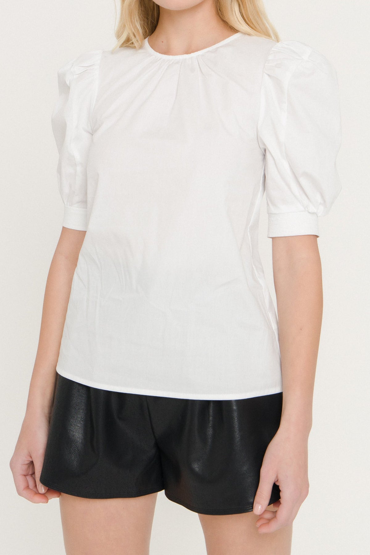 ENGLISH FACTORY - English Factory - WOMEN WOVEN SHIRRED NECK BLOUSE - TOPS available at Objectrare