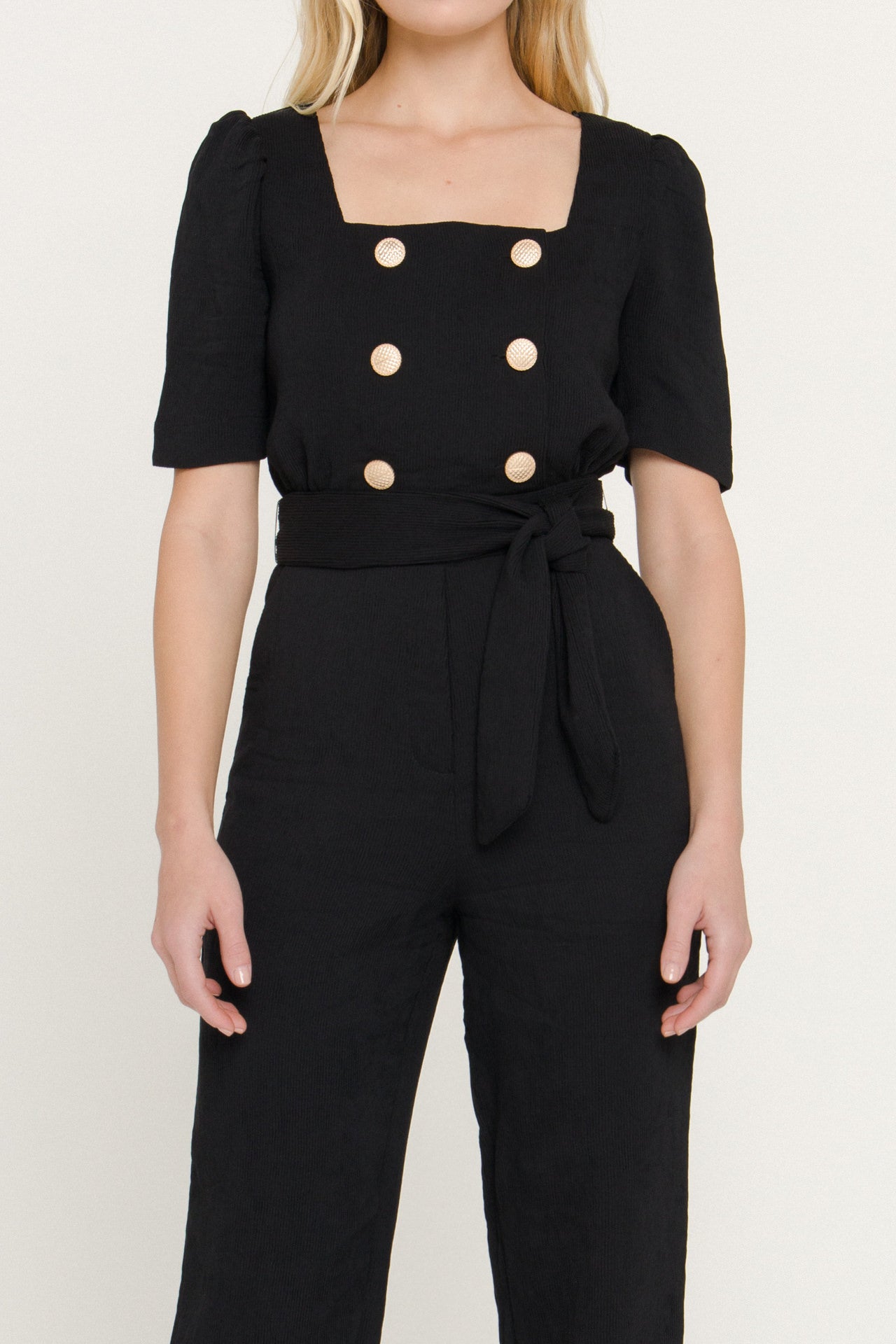 ENDLESS ROSE - Double Button Jumpsuit - JUMPSUITS available at Objectrare