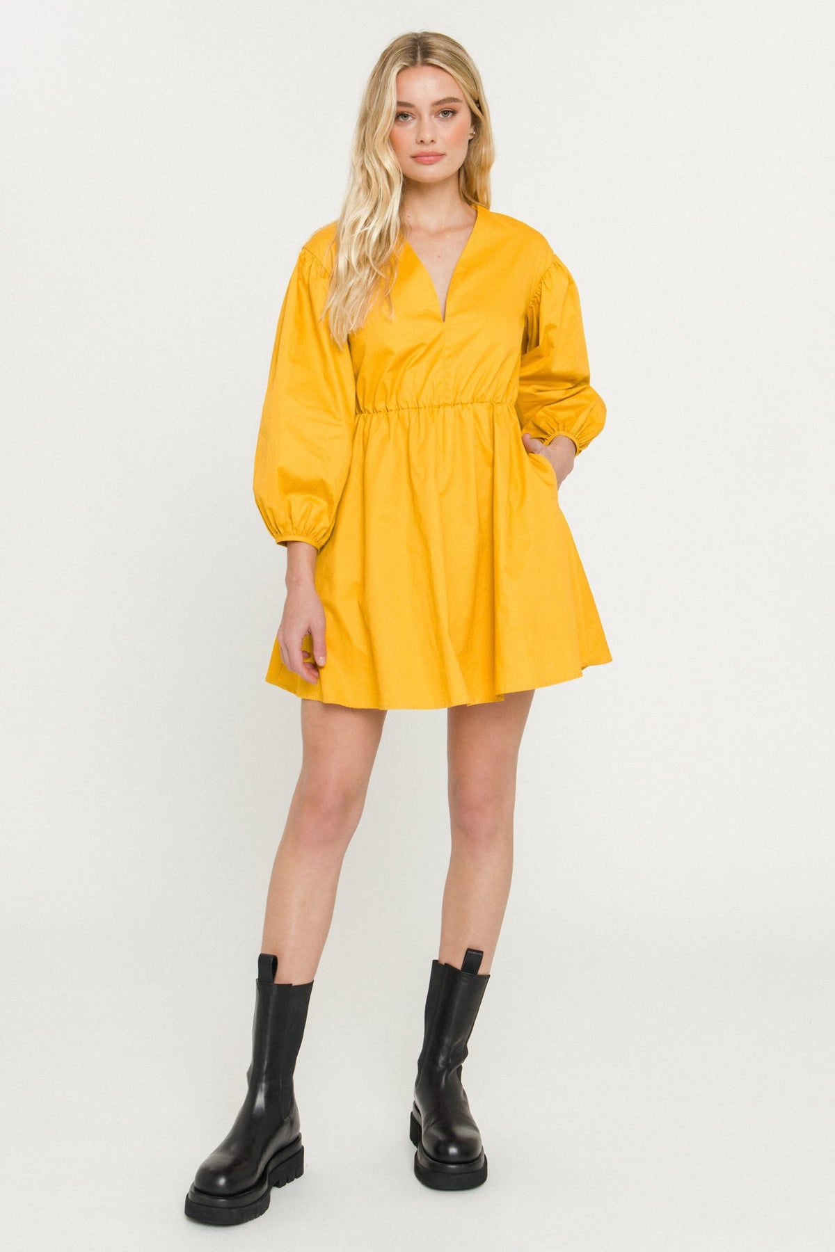 V-Neck Mini Dress