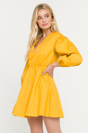 V-Neck Mini Dress