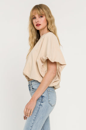 GREY LAB - High-Low Cropped T-Shirt - T-SHIRTS available at Objectrare