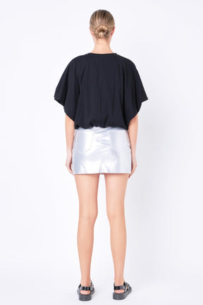 GREY LAB - High-Low Cropped T-Shirt - T-SHIRTS available at Objectrare