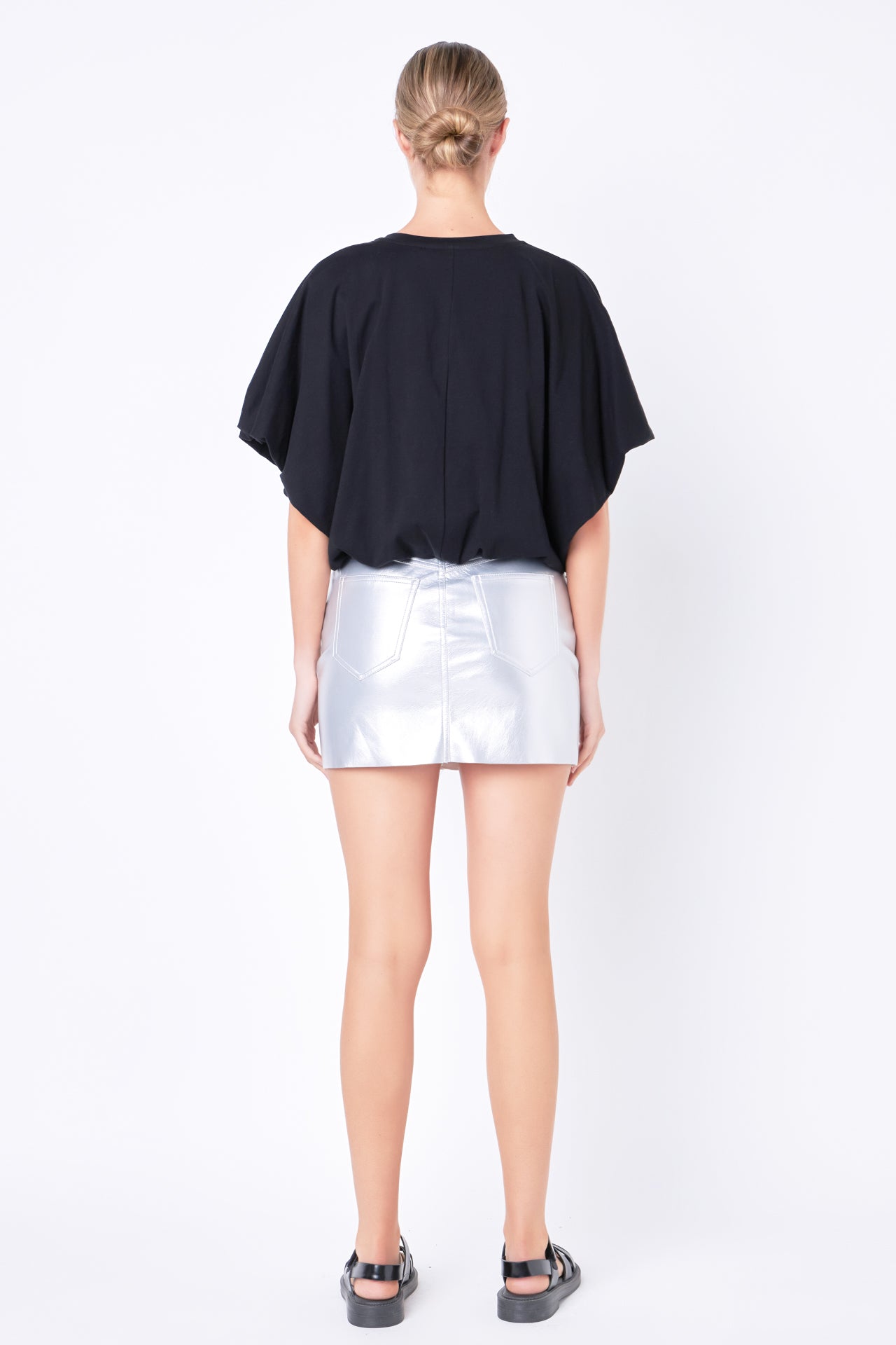 GREY LAB - High-Low Cropped T-Shirt - T-SHIRTS available at Objectrare