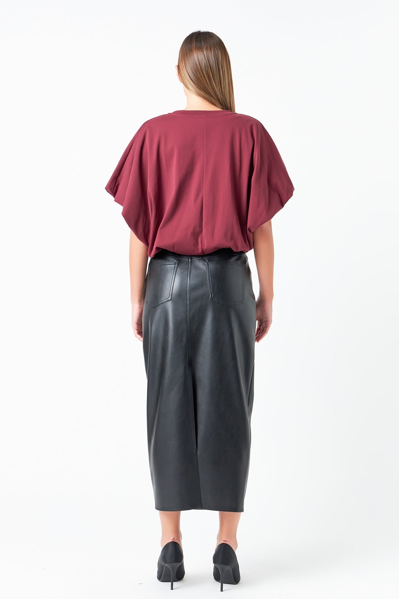 GREY LAB - High-Low Cropped T-Shirt - T-SHIRTS available at Objectrare