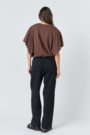 GREY LAB - High-Low Cropped T-Shirt - T-SHIRTS available at Objectrare
