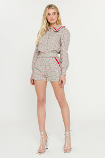 ENGLISH FACTORY - Floral Print Shorts - SHORTS available at Objectrare
