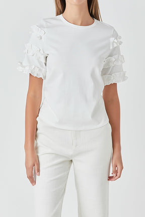 ENDLESS ROSE - Endless Rose - Ruffled Sleeve T-Shirt - T-SHIRTS available at Objectrare