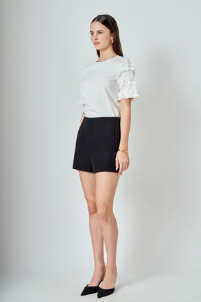 ENDLESS ROSE - Ruffled Sleeve T-Shirt - T-SHIRTS available at Objectrare