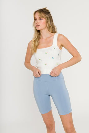 ENGLISH FACTORY - Floral Embroidered Knit Top - SWEATERS & KNITS available at Objectrare