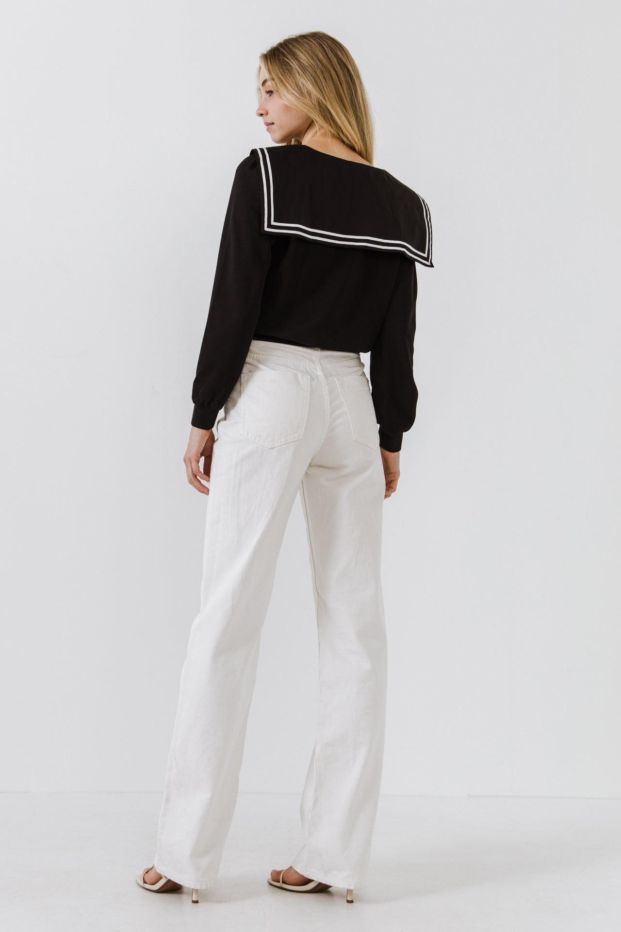 ENGLISH FACTORY - Sailor Collar Sweatshirt - TOPS available at Objectrare